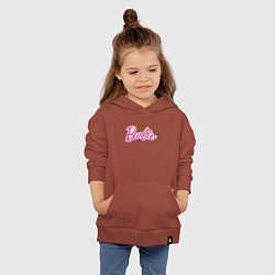 Толстовка детская хлопковая Barbie title, цвет: кирпичный — фото 2