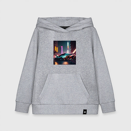 Детская толстовка-худи Суперавто / Меланж – фото 1