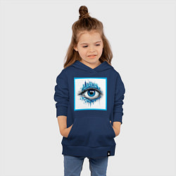Толстовка детская хлопковая Глаз города, цвет: тёмно-синий — фото 2
