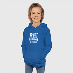 Толстовка детская хлопковая Роблокс на повторе, цвет: синий — фото 2