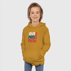 Толстовка детская хлопковая Россия Самара, цвет: горчичный — фото 2