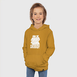 Толстовка детская хлопковая Skibidi Toilet Cameraman and Speakerman, цвет: горчичный — фото 2