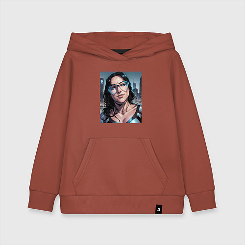 Детская толстовка-худи Вольная девица / Кирпичный – фото 1