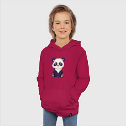 Толстовка детская хлопковая Милашка панда, цвет: маджента — фото 2