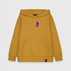 Толстовка детская хлопковая Heart grenade - сердечная граната, цвет: горчичный