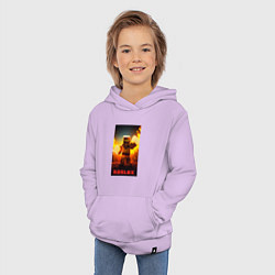 Толстовка детская хлопковая Roblox avatar fire, цвет: лаванда — фото 2