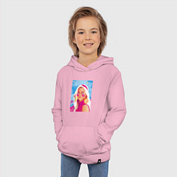 Толстовка детская хлопковая Барби Марго Робби, цвет: светло-розовый — фото 2