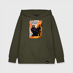 Толстовка детская хлопковая КС 2 Азимов, цвет: хаки