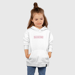 Толстовка детская хлопковая Black pink - logotype - South Korea, цвет: белый — фото 2