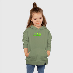 Толстовка детская хлопковая CS2 green logo, цвет: авокадо — фото 2