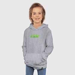 Толстовка детская хлопковая CS2 green logo, цвет: меланж — фото 2