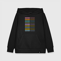 Толстовка детская хлопковая Good vibes, цвет: черный