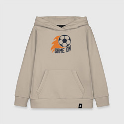 Толстовка детская хлопковая Game on football, цвет: миндальный