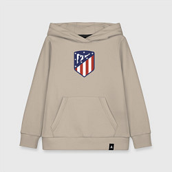 Толстовка детская хлопковая Atletico Madrid FC, цвет: миндальный