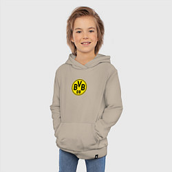 Толстовка детская хлопковая Borussia fc sport, цвет: миндальный — фото 2