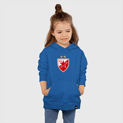 Толстовка детская хлопковая Црвена звезда сербия, цвет: синий — фото 2