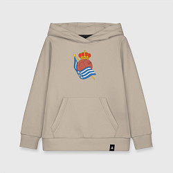 Толстовка детская хлопковая Real Sociedad fc club, цвет: миндальный