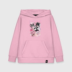 Толстовка детская хлопковая Blackpink коллаж, цвет: светло-розовый