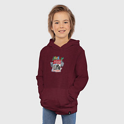 Толстовка детская хлопковая Счастливая жизнь, цвет: меланж-бордовый — фото 2