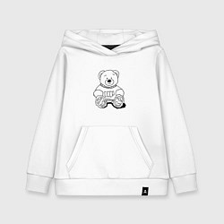 Толстовка детская хлопковая Мишка из СССР, цвет: белый