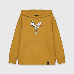 Толстовка детская хлопковая Depeche Mode - Молния от косухи, цвет: горчичный