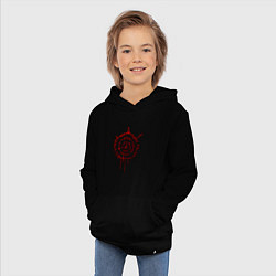 Толстовка детская хлопковая Astarion - red symbol, цвет: черный — фото 2