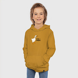 Толстовка детская хлопковая Я гусь - крадусь, цвет: горчичный — фото 2