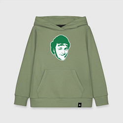 Толстовка детская хлопковая Ларри Берд, цвет: авокадо