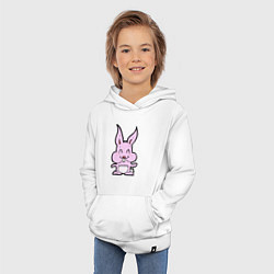 Толстовка детская хлопковая Счастливый кролик, цвет: белый — фото 2