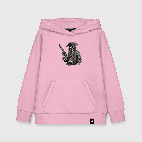 Детская толстовка-худи Призрачный пират / Светло-розовый – фото 1