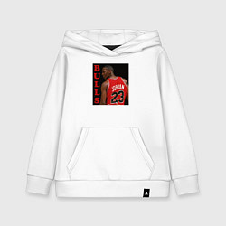 Толстовка детская хлопковая Bulls Jordan, цвет: белый