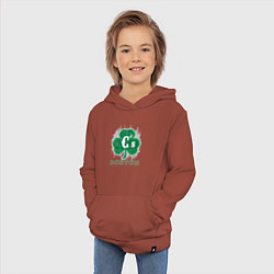 Толстовка детская хлопковая Boston Celtics style, цвет: кирпичный — фото 2
