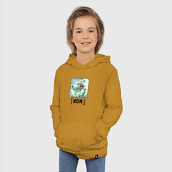 Толстовка детская хлопковая Кон - призыв лиса, цвет: горчичный — фото 2