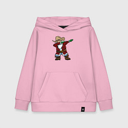 Толстовка детская хлопковая Санта ковбой, цвет: светло-розовый