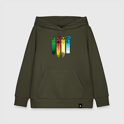 Толстовка детская хлопковая Аватар стихии, цвет: хаки
