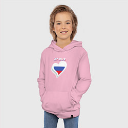 Толстовка детская хлопковая 27 регион Хабаровский край, цвет: светло-розовый — фото 2