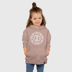 Толстовка детская хлопковая Slipknot логотип слипкнот, цвет: пыльно-розовый — фото 2