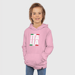 Толстовка детская хлопковая Italia, цвет: светло-розовый — фото 2