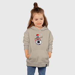 Толстовка детская хлопковая Soccer snowman, цвет: миндальный — фото 2