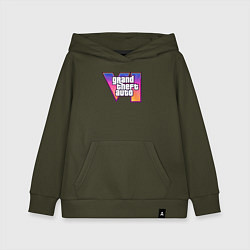 Толстовка детская хлопковая Grand theft auto VI, цвет: хаки