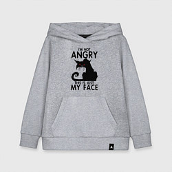 Детская толстовка-худи I am not angry cat