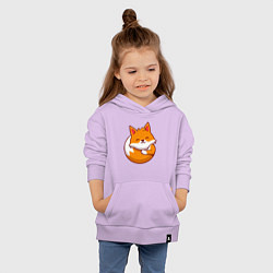 Толстовка детская хлопковая Orange fox, цвет: лаванда — фото 2