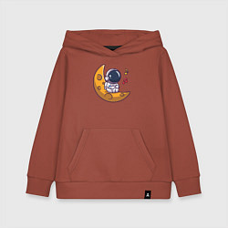 Толстовка детская хлопковая Мелодии космоса, цвет: кирпичный