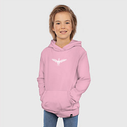Толстовка детская хлопковая Утка машет крыльями, цвет: светло-розовый — фото 2