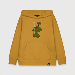 Толстовка детская хлопковая Осетия Мостиздах, цвет: горчичный