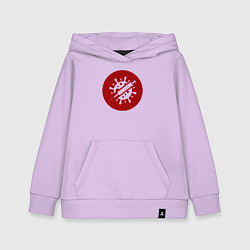 Толстовка детская хлопковая Против вируса, цвет: лаванда