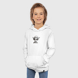 Толстовка детская хлопковая Добрый пришелец, цвет: белый — фото 2