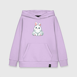 Толстовка детская хлопковая Пушистый аниме кролик, цвет: лаванда