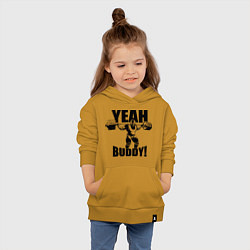 Толстовка детская хлопковая Ronnie Coleman - yeah buddy, цвет: горчичный — фото 2