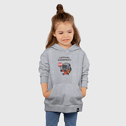 Толстовка детская хлопковая Lethal company: Stop Please, цвет: меланж — фото 2